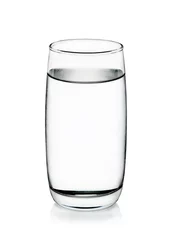 Fototapeten Cool water with glass isolated on the white background © khumthong