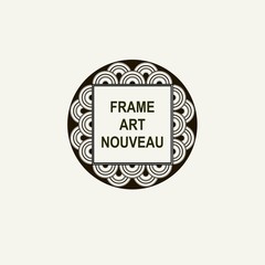 Premium Art Nouveau frame  art deco monogram design element 