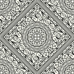 Wallpaper in the style of Baroque. A seamless vector 