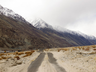 Road in mountain range, Ladakh, India