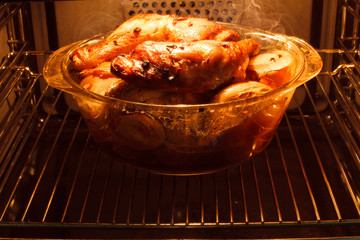 roast chicken in the oven