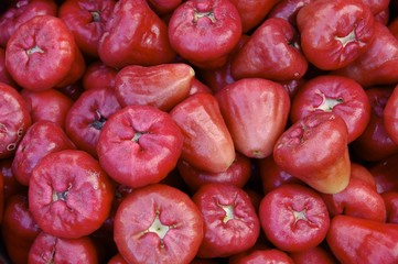 Rose apples on sale at market in Taiwan
