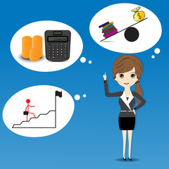 business woman thinking