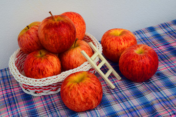 A basket of apple