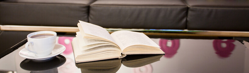 Close-up of coffee table