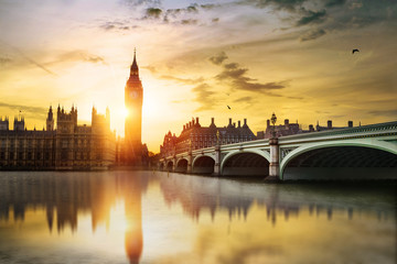 Big Ben i Izba Parlamentu, Londyn - obrazy, fototapety, plakaty