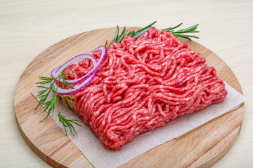 Raw beef minced meat