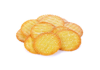 Cracker isolated on over white background