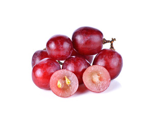 red grape isolated on white background