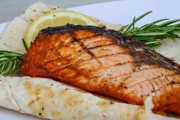 Grilled salmon