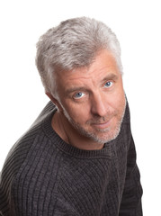 Good-natured and vibrant mature man