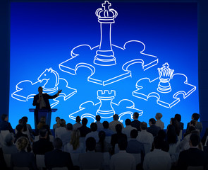 Chess Minded Game Tactics Leadership Strategy Concept