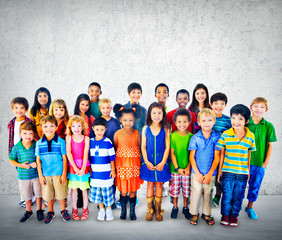Children Kids Cheerful Diversity Happiness Group Concept