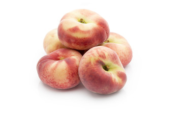 Peach on the white isolatd background.