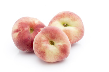 Peach on the white isolatd background.