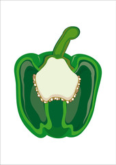 section of green pepper