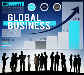 Global Business International Networking Cooperation Concept