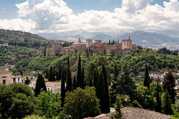 Alhambra, famous fortification in Granada (Spain)