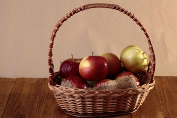 Basket of fresh apples