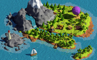 Low poly island