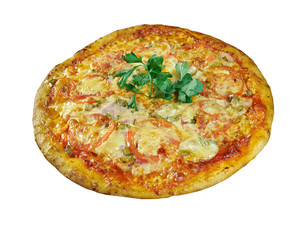 Pizza aglio, olio e pomodoro