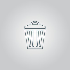 Trash can icon, vector eps10 illustration