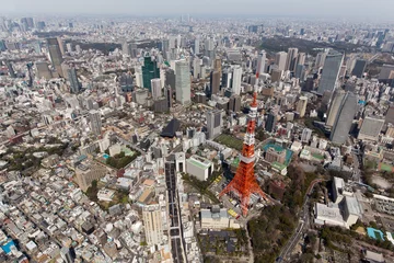 Zelfklevend Fotobehang Aerial view of Tokyo Japan © northsan