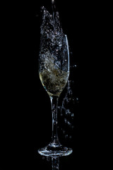 red wine pouring