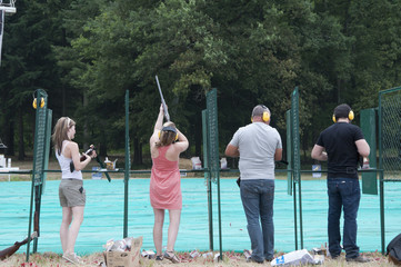 Entrainement de tir ball-trap