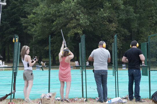 Entrainement de tir ball-trap