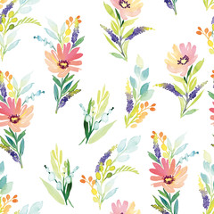 Watercolor flower pattern