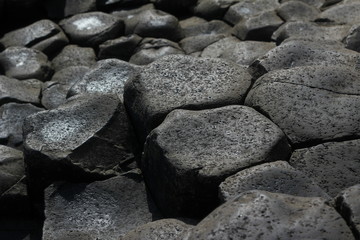 Giant's causeway - tourist site in Northern Ireland (UK)