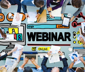 Webinar Online Seminar Global Conmmunications Concept