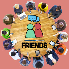 Friends Group People Social Media Loyalty Concept