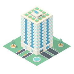 High-Rise Building in Isometric Projection