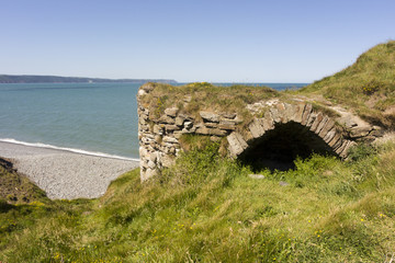 
Coastal View of the Old Lime Kiln at Greencliff, near Bideford from South West Footpath. 
