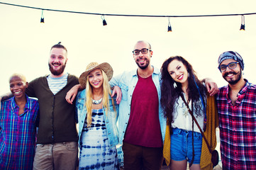 Beach Party Togetherness Friendship Happiness Summer Concept