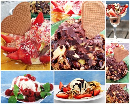 Verschiedene Eisbecher