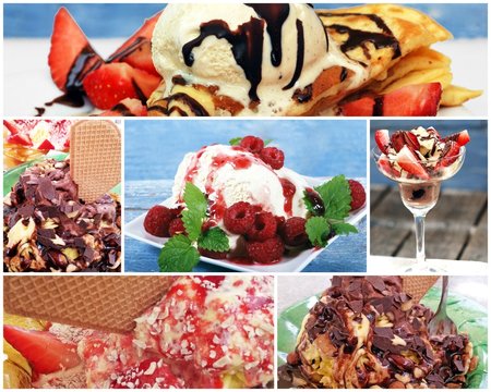 Verschiedene Eisbecher