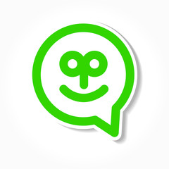 happy smile speech bubble