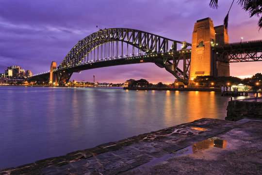 Sydney Bridge Milsons Side Puddle