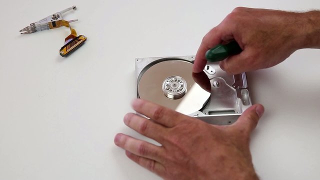 disassemble a Computer Hard Disk Drive - HDD
