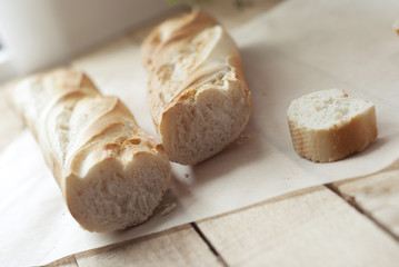 Tasty French baguette