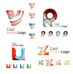 Letter business emblem collection