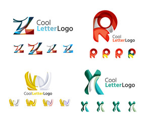 Letter business emblem collection