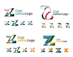 Letter business emblem collection