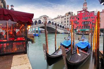 Fototapeta na wymiar Venice Grand Canal and gondola