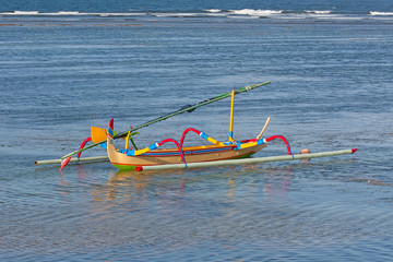 Traditional balinese "dragonfly" boat