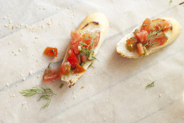 bruschetta with tomatoes
