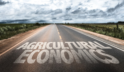 Agricultural Economics written on rural road
